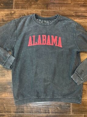 Alabama Crimson Tide Pressbox Comfy Cord Sweatshirt Women's XL Gray Corded